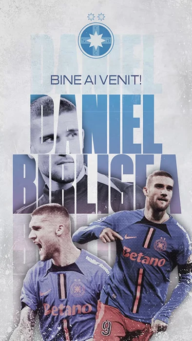 Daniel Bîrligea, roș-albastru (vertical)